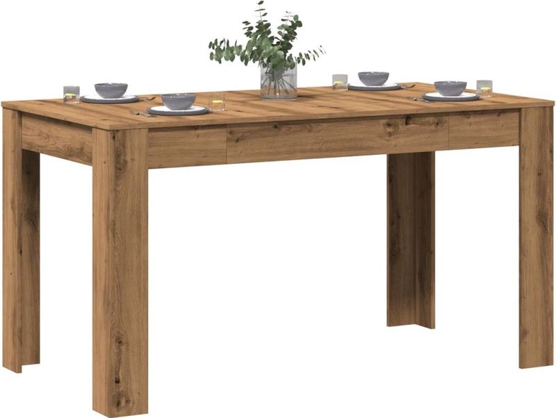 vidaXL - Eettafel - Artisan Eiken - Bewerkt Hout