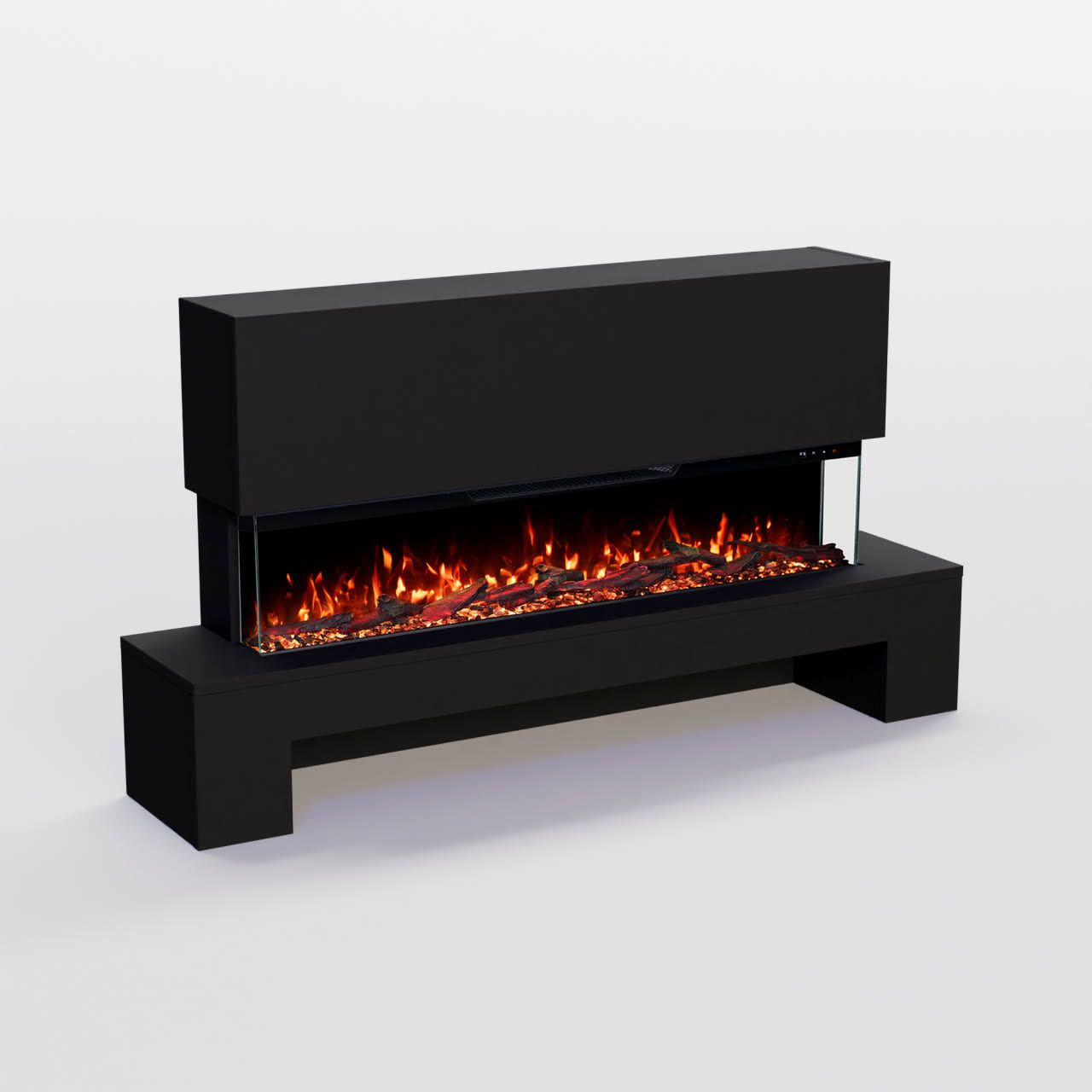 GLOW FIRE Elektrokamin Cobalt Standkamin mit 3D Feuer und Heizung