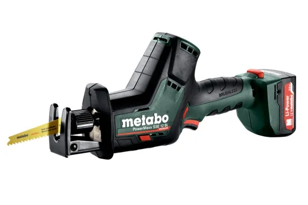 Metabo SSE 12 BL - Vekslende sav - ledningfri - 2 batterier - 12 V