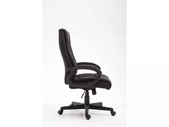 Chaise de bureau - Tissu & Blanc - Noir - XL Sparta
