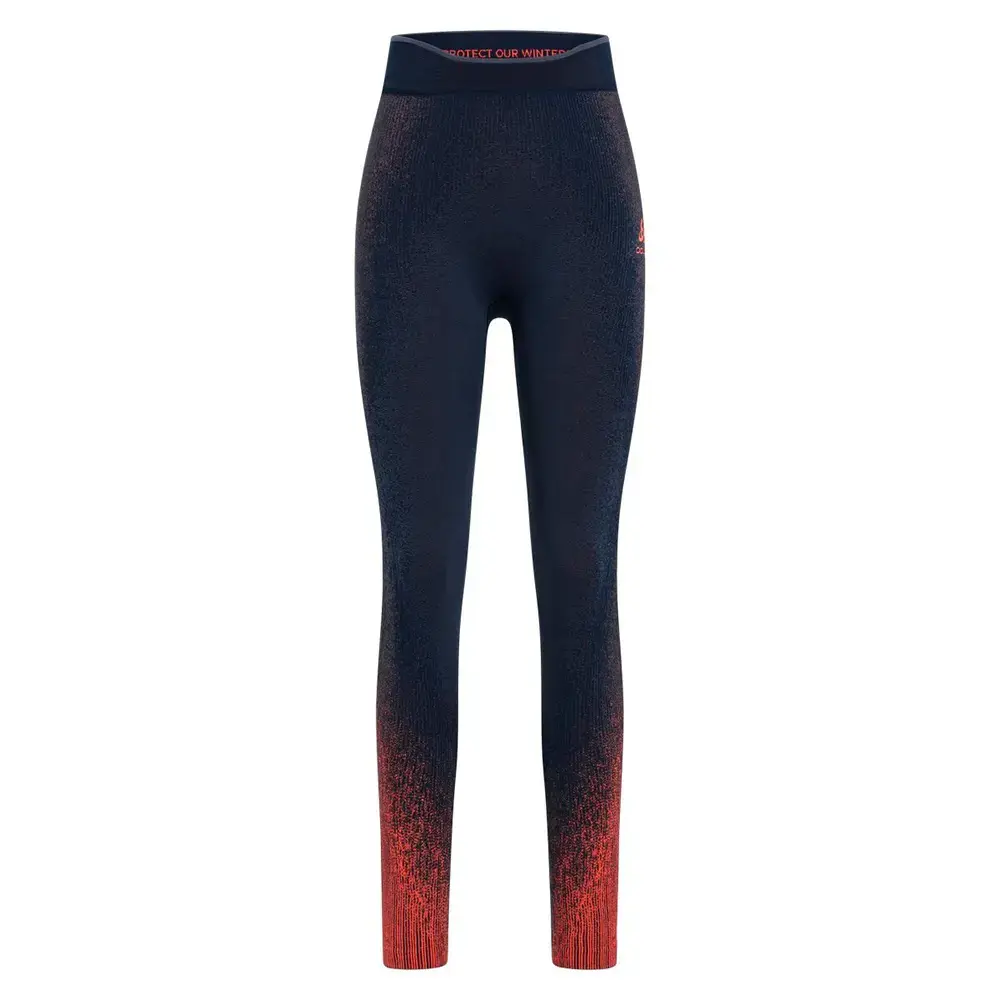 Odlo Blackcomb Eco Thermobroek Lang Blauw/Oranje Dames