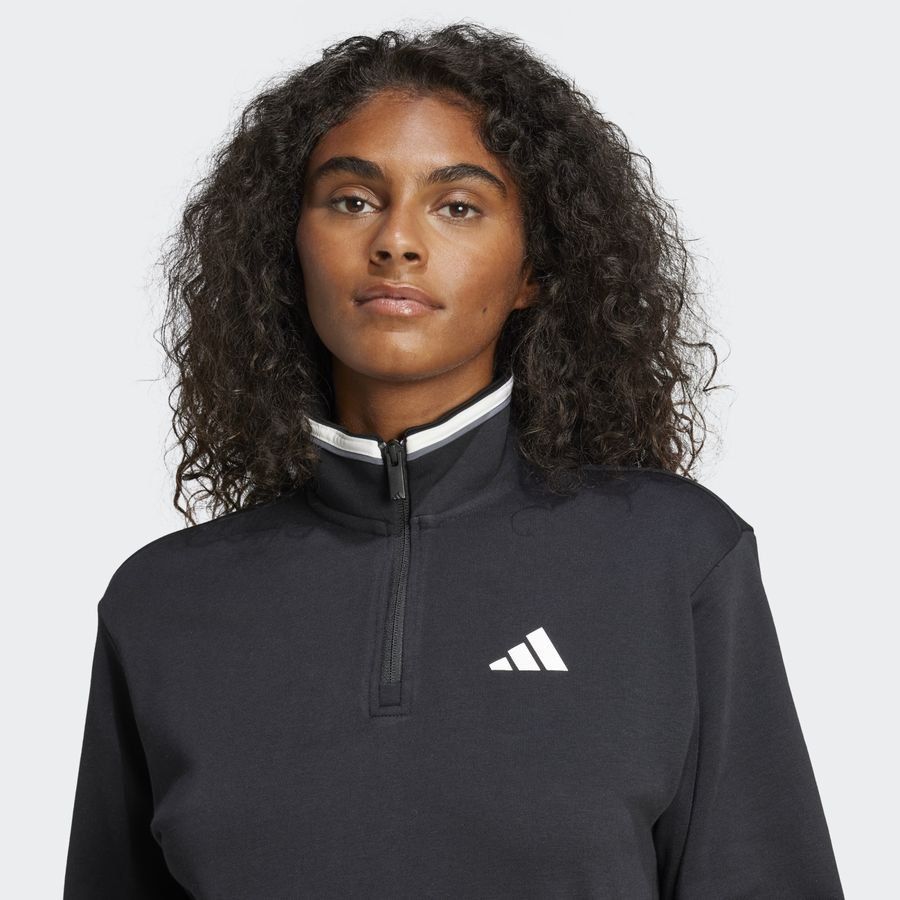 Adidas Veste de survêtement courte molleton à quart de zip Essentials Color Pop