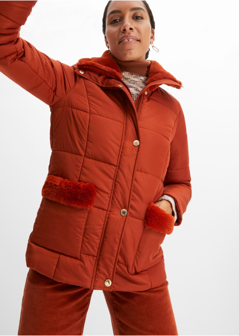 Veste matelassée avec application en synthétique