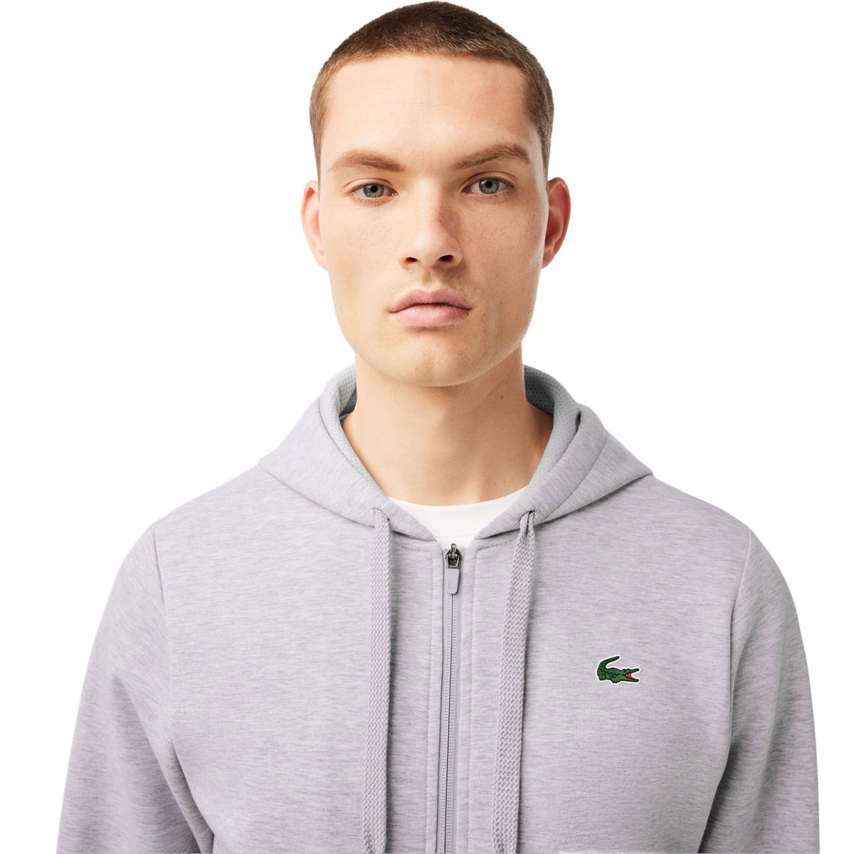 Lacoste Mesh Panels Full Zip Hættetrøje Herre
