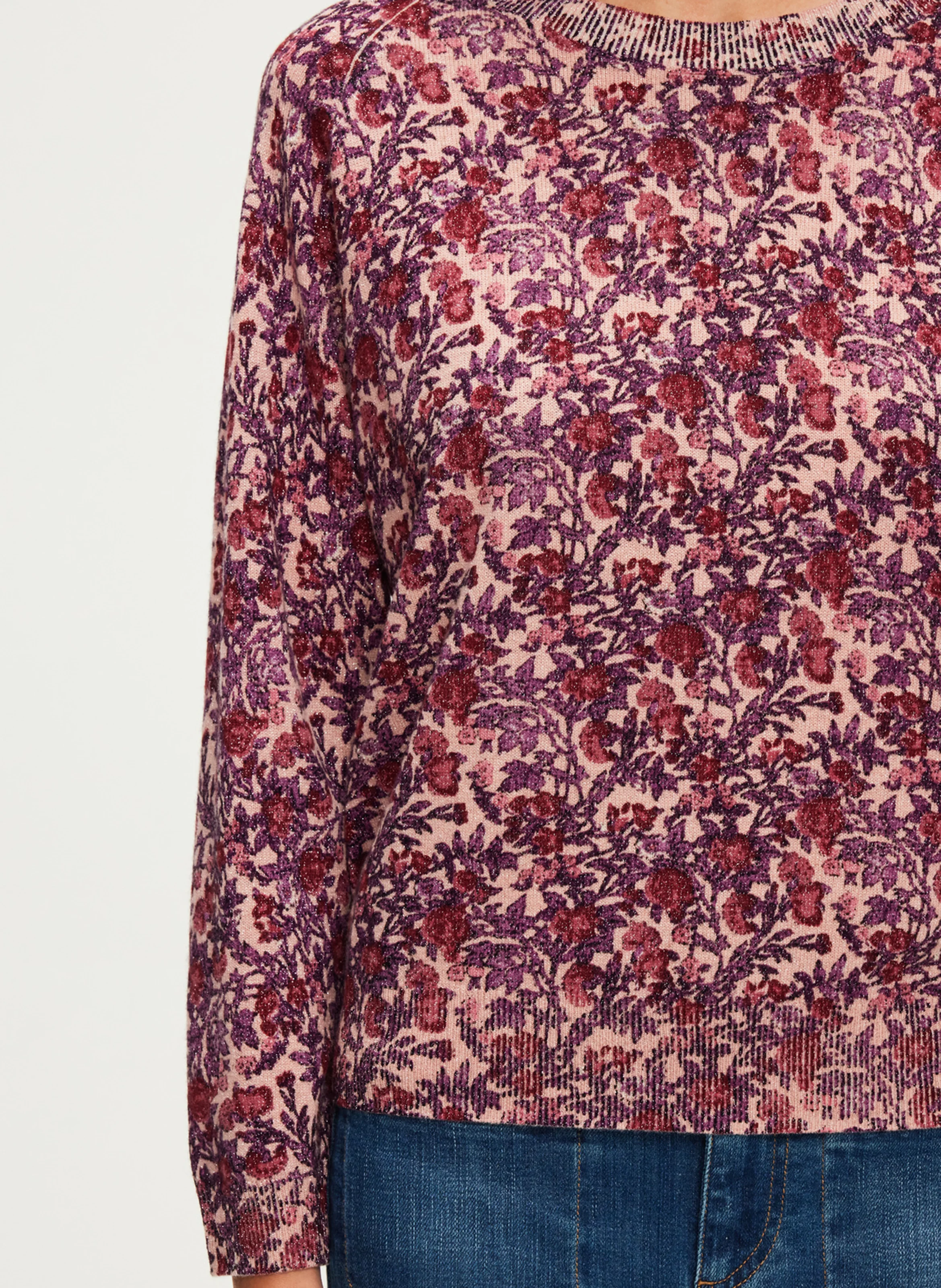 JALYSSA - Pull droit col rond en laine mélangé | Rouge