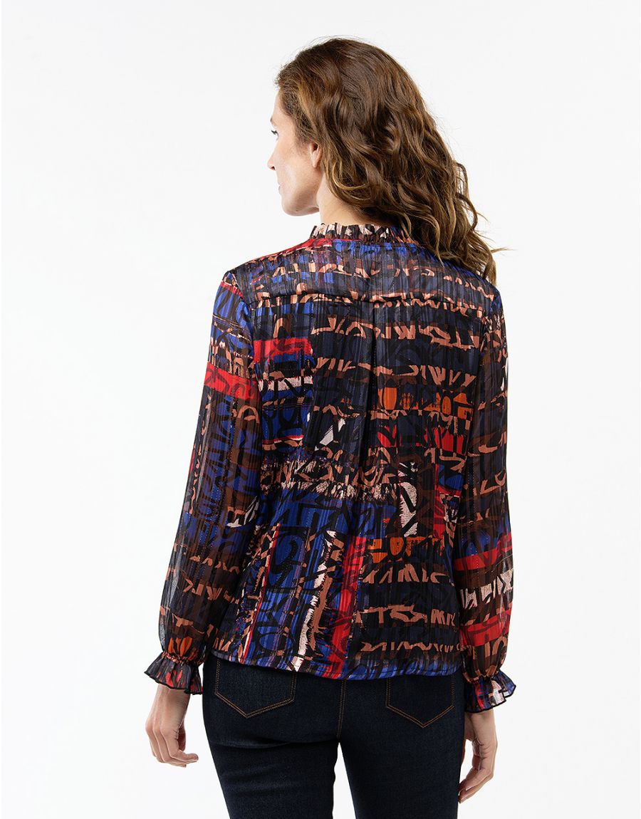 Blouse en voile imprimée