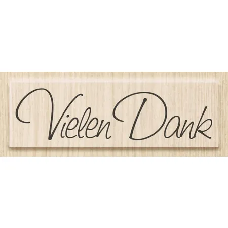 Knorr Prandell Stempel aus Holz (Danke) Motivgröße 6,3 x 1,7 cm, Motiv: Vielen Dank