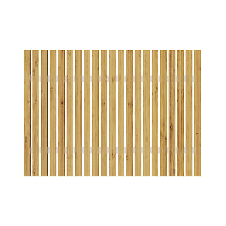 Caillebotis antidérapant rectangulaire GoodHome Calendon coloris marron en bambou L.70 x l.50 cm