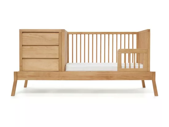 Lit évolutif bébé combiné avec matelas 70x120 cm bois massif bois SYA