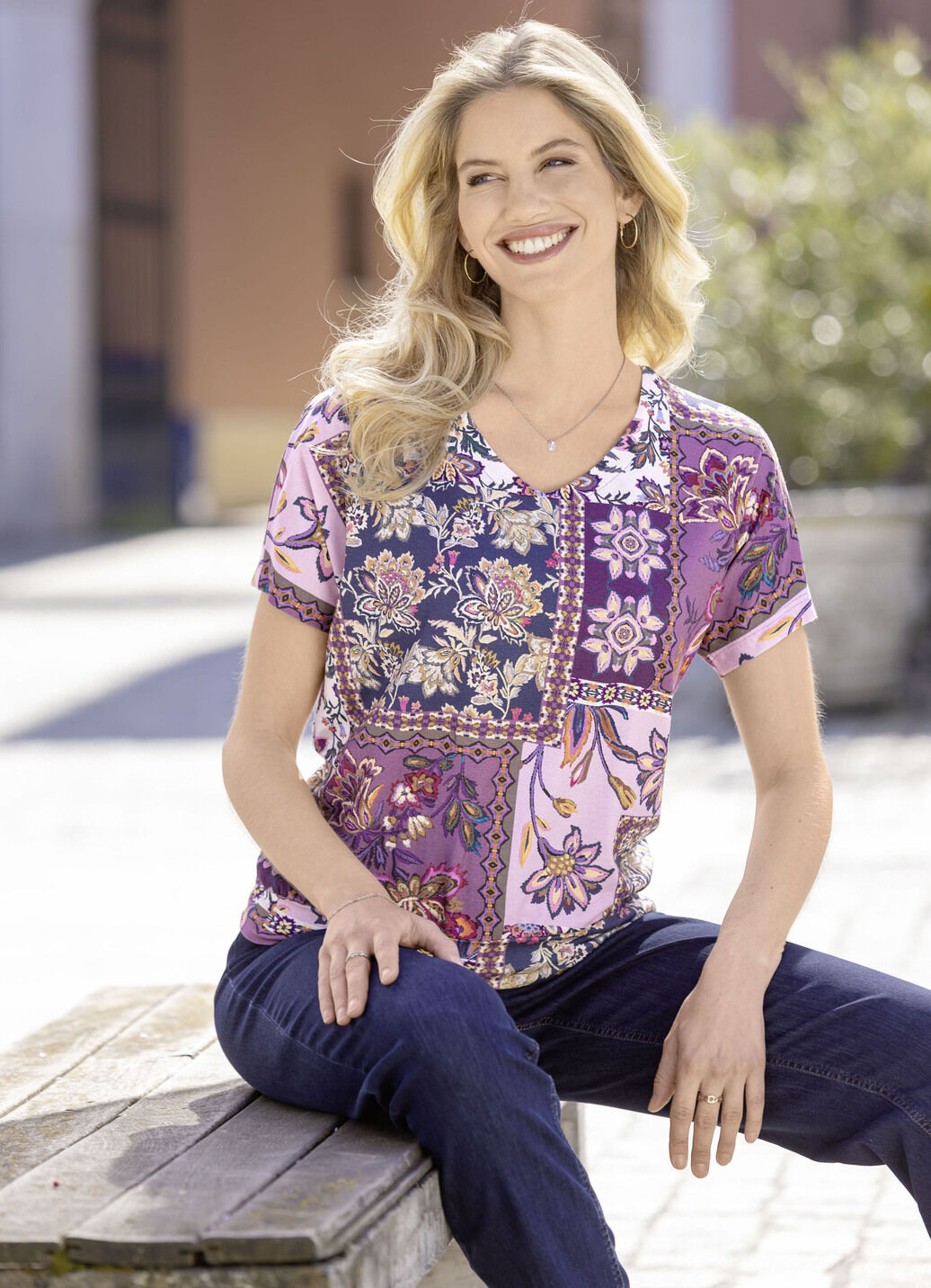 Shirt mit Blumendruck