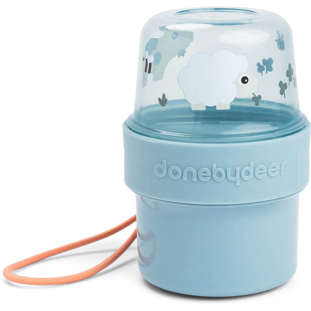 Køb DonebyDeer Blå To go 2-way snackbøtte S Tiny farm