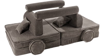 Meowbaby Play Premium Byggbar Sofa Cord 80x50, Brun