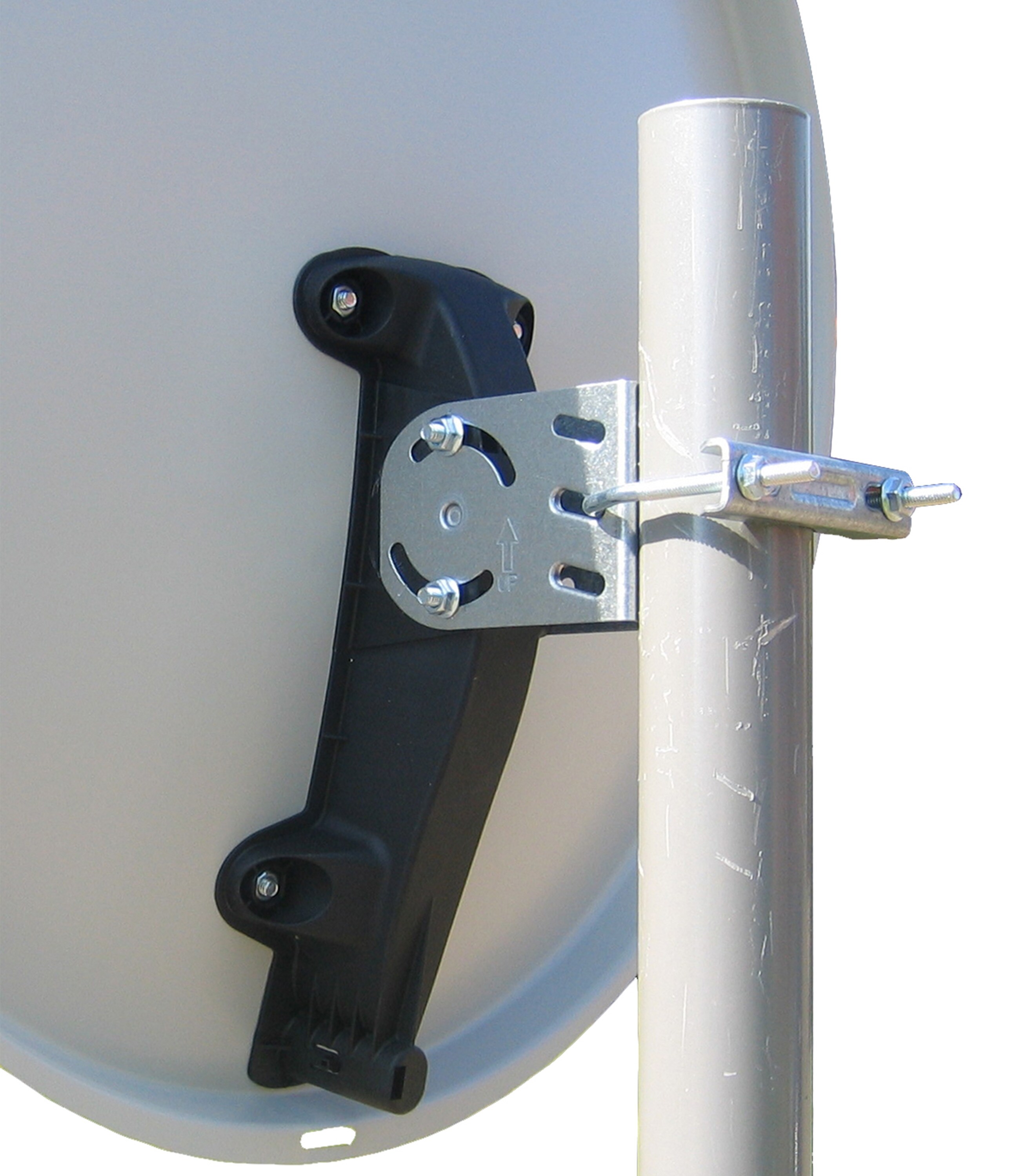 sky vision Stahl Satellitenspiegel 58 cm, 40 mm Feedaufnahme, RAL 7035