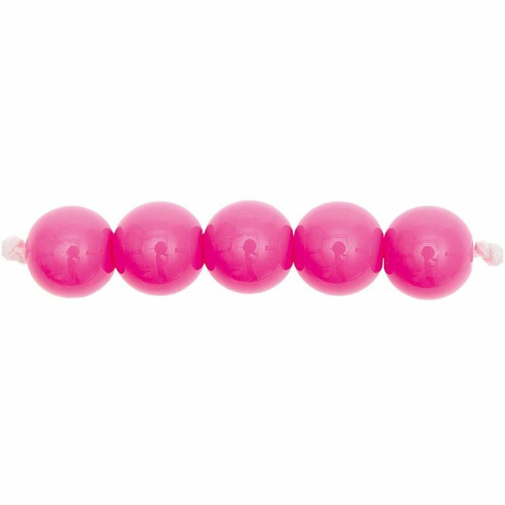 24 perles rondes 10 mm - fuchsia