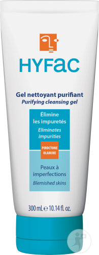 Hyfac Gel Nettoyant Purifiant Peaux À Imperfections Flacon-Pompe 300ml