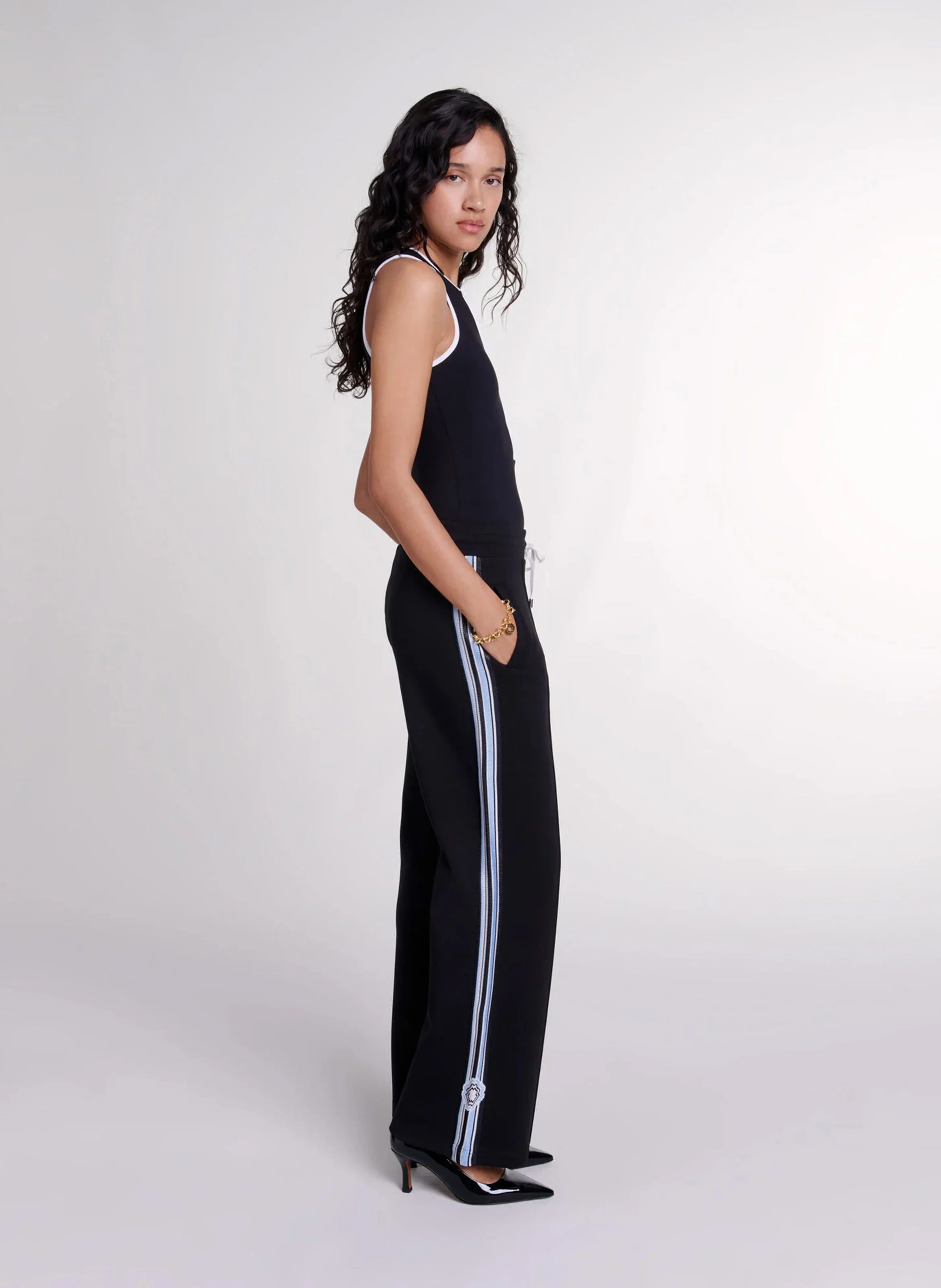 Pantalon jogging droit | Noir