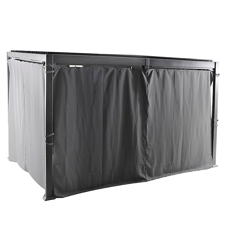 Tonnelle aluminium Hespéride Avila graphite 4 x 3 m