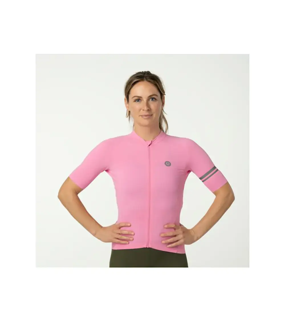 AGU Solid Performance Fietsshirt Korte Mouwen Roze Dames