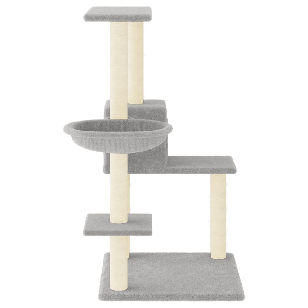 Arbre à chat avec griffoirs en sisal gris clair 95 cm