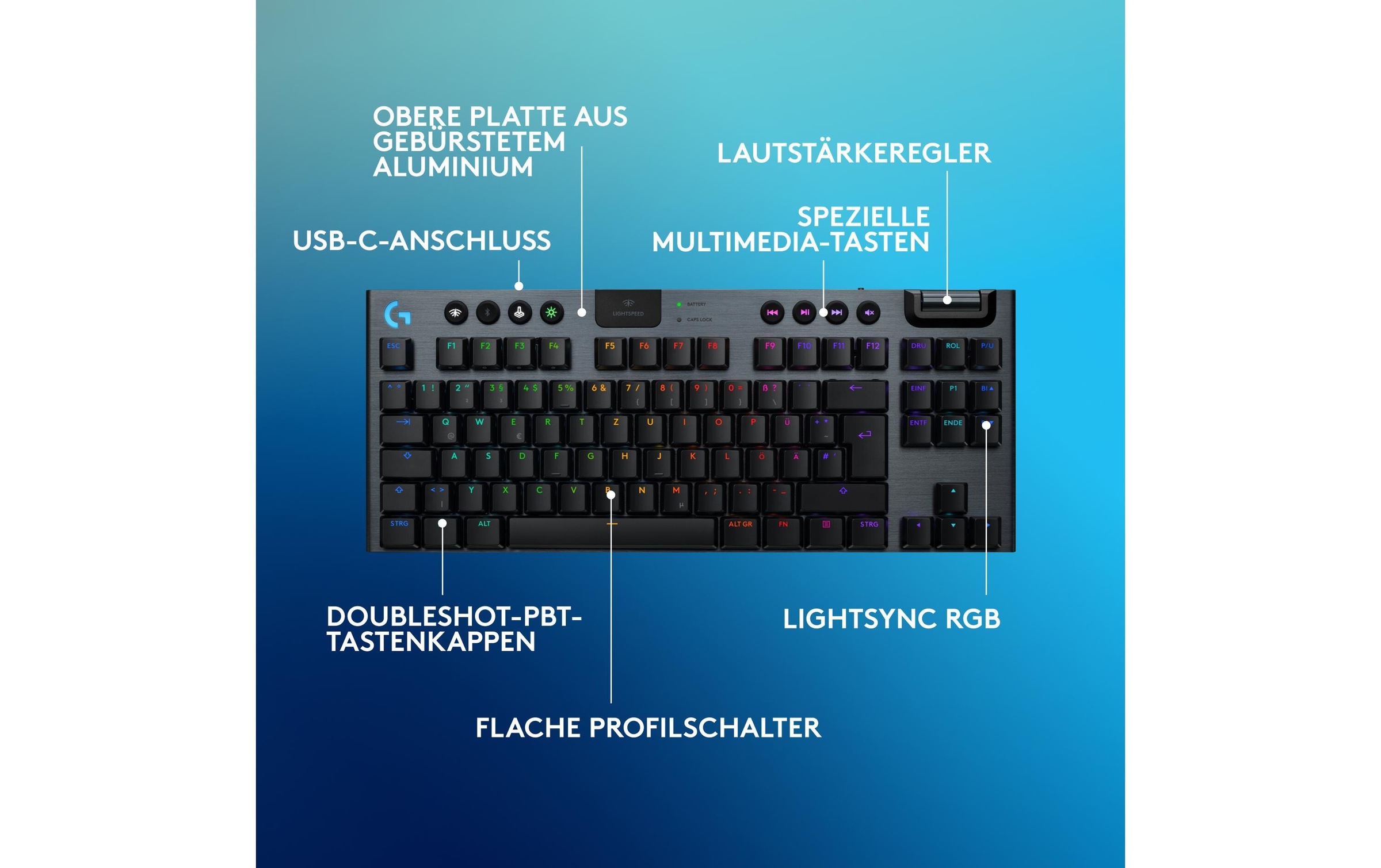 Logitech Gaming-Tastatur »G915 X Lightspeed TKL GL Tactile« ()