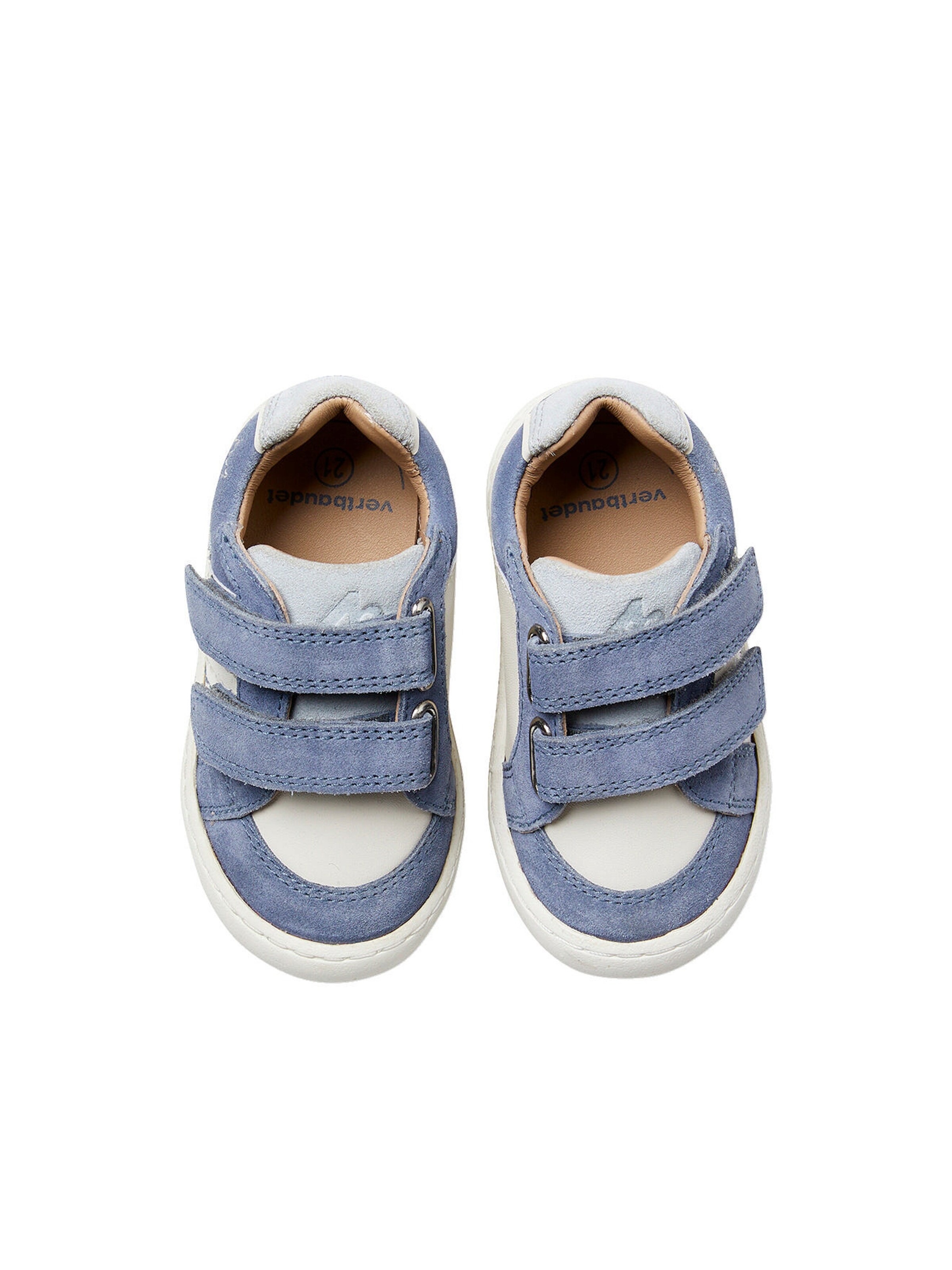 Vertbaudet Baby Klett-Sneakers mit Stern wollweiß