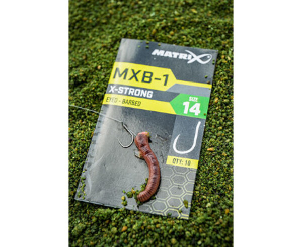 Hameçons avec ardillon Matrix MXB-1 Barbed  Eyed Black Nickel (10pcs)