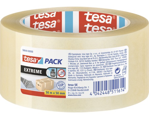 tesapack® Extreme verpakkingstape transparant 50 mx 50 mm