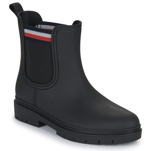 Tommy Hilfiger - Rain Boot Ankle Elastic Negro