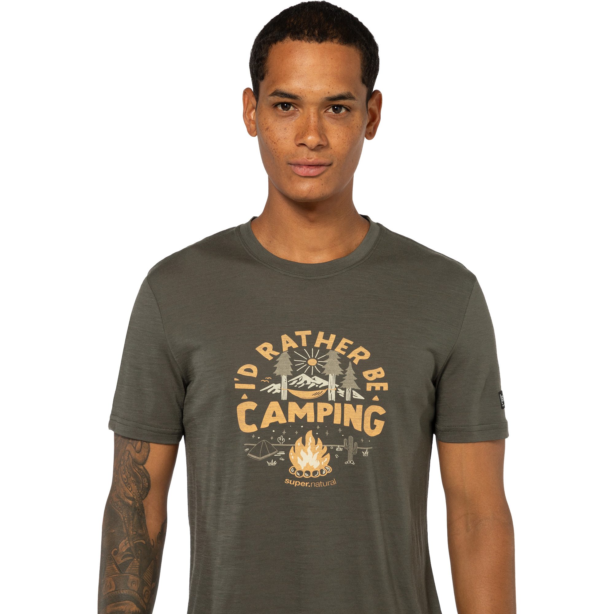 super.natural No Glamping T-Shirt Herren black ink