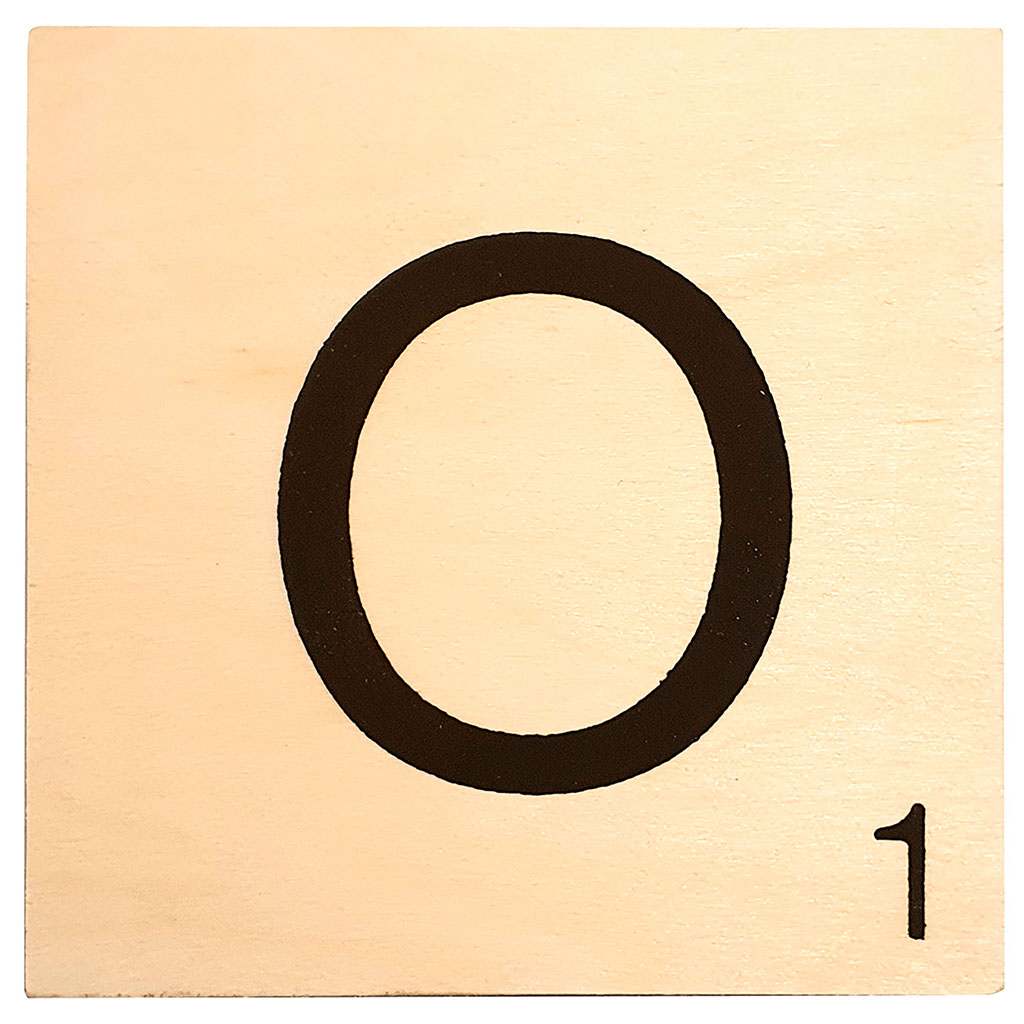 Lettre O bois à décorer 10x10cm