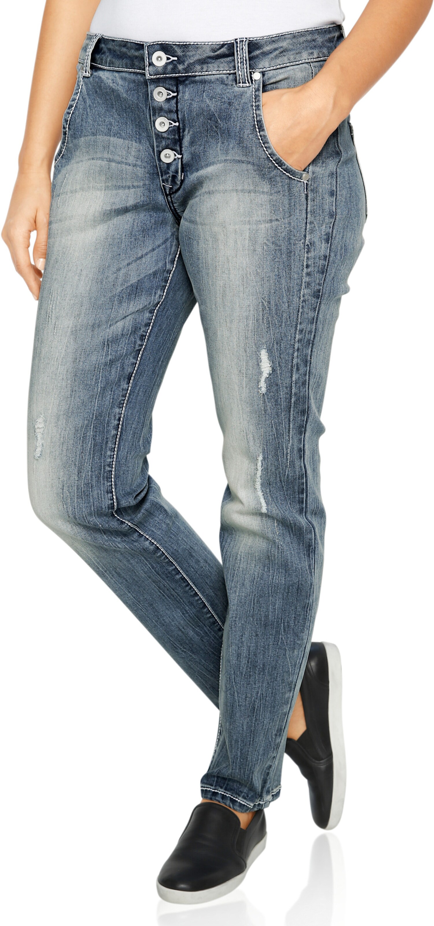heine Boyfriend-Jeans in bleached