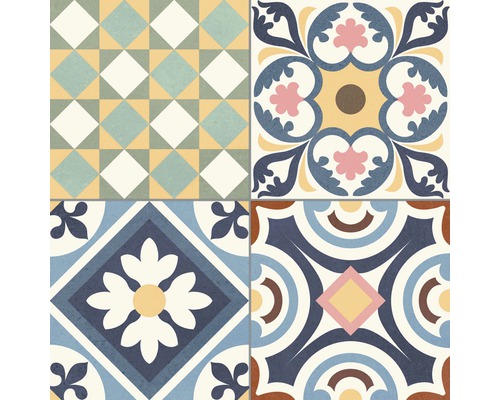 Porseleinen steengoed wand- en vloertegel Heritage mix in 19 verschillende designs 33,15 x 33,15 cm