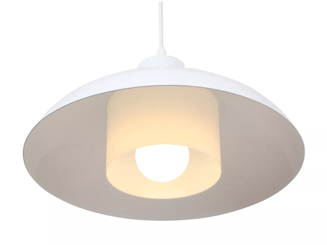 Suspension en métal - D. 34 x H. 120 cm - Blanc - BRILIVA