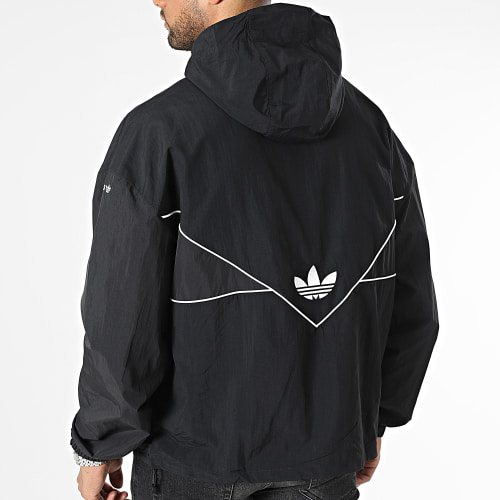 Coupe-Vent Zippé Capuche HR3322 Noir