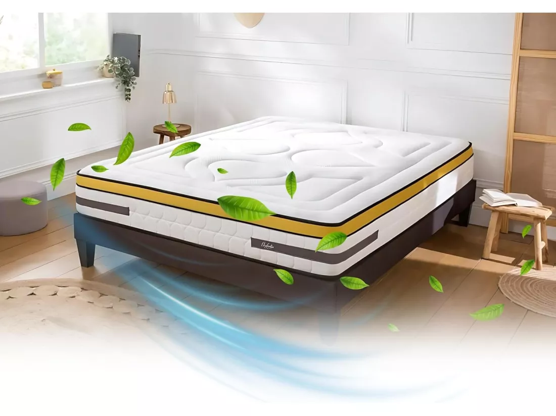 Matelas Aubertin Ressorts ensachés Accueil mémoire de forme - 24cm - 160 x 200 cm