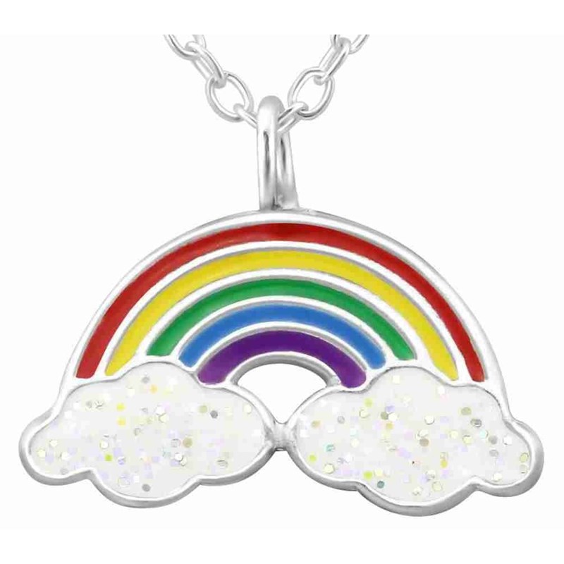 Collier arc en ciel en argent 925/1000