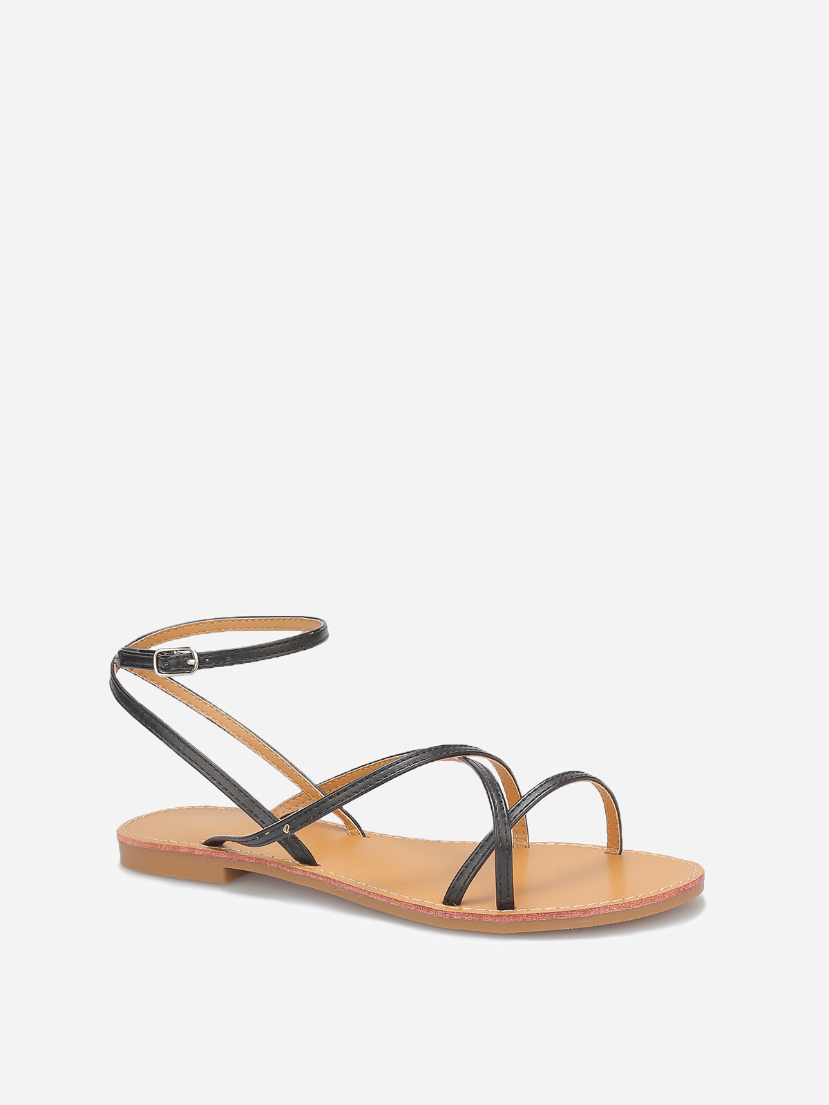 Nu-pieds à brides fines- Noir
