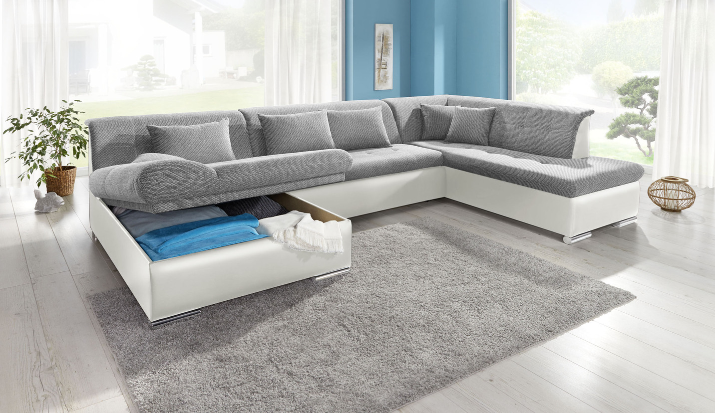 Wohnlandschaft mit Bettfunktion