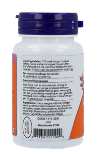 NOW Astaxanthine 4 mg Vegan Softgels 60SG