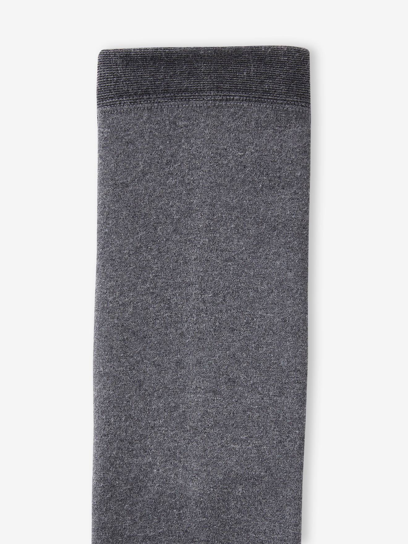 Calça legging de malha polar para meninas, azul médio liso