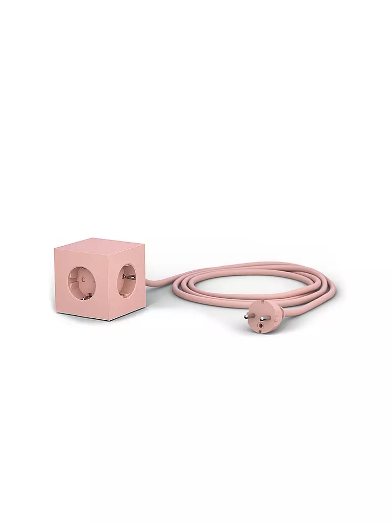 AVOLT Mehrfachsteckdose Square 1 F 1.8MT Old Pink rosa