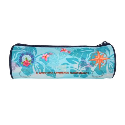 Trousse ronde Koh Lanta - 1 compartiment - turquoise - Bagtrotter