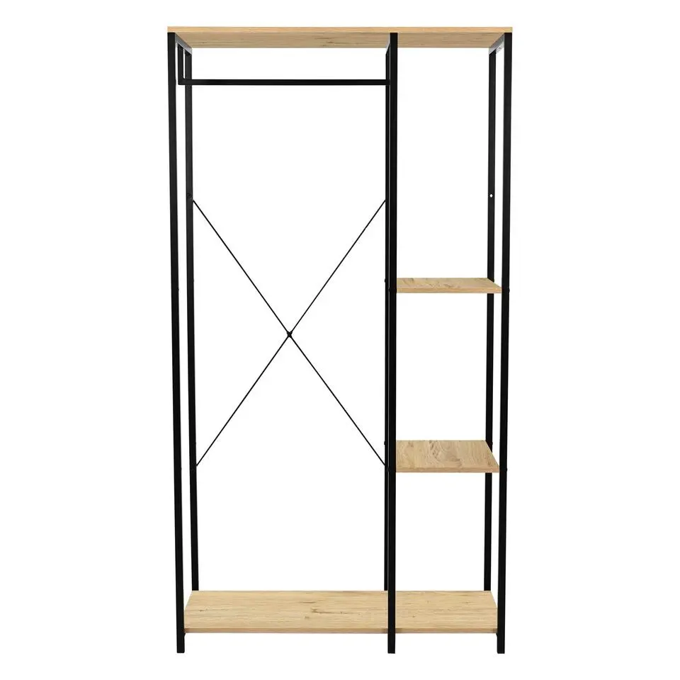 Emob Design Kledingrek Alizee - 90x40x167cm - met kledingroede & 2 legplanken