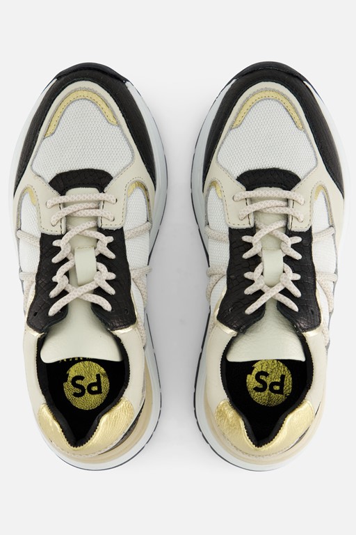 PS Poelman Sneakers zwart Leer