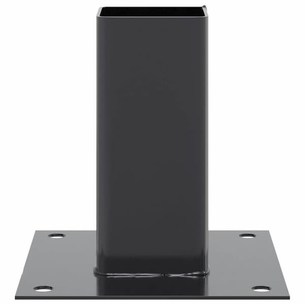 vidaXL Stolpebunner firkantet 12 stk 71x71 mm pulverlakkert stål