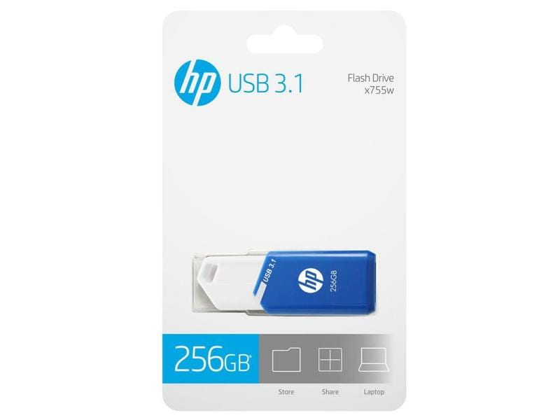 HP USB-Stick 3.1 x755w 256 GB USB-Stick mit 256 GB Speicherkapazität und 65 MB/s Lesegeschwindigkeit