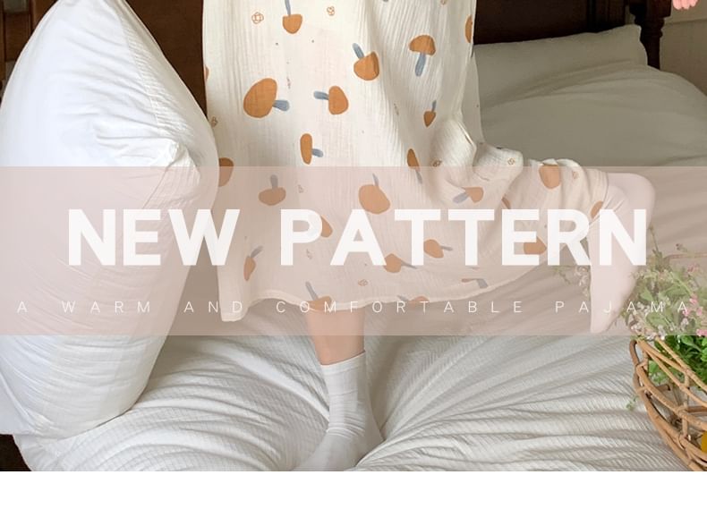 Siensien - Pyjamajurk met paddenstoelenprint