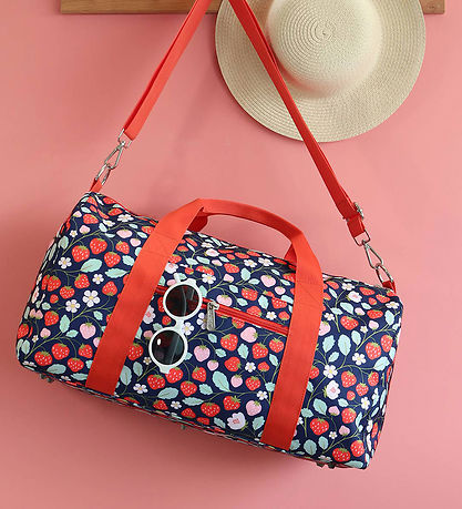 A Little Lovely Company Wochenendtasche - 26 L - Erdbeeren