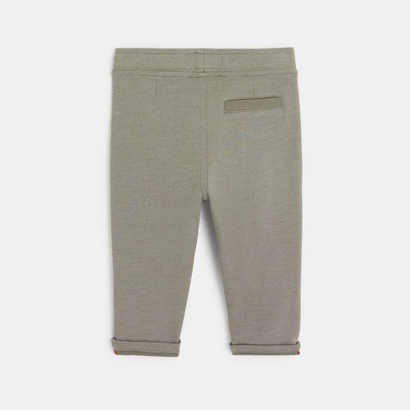 Pantalon coton fantaisie vert bébé garçon