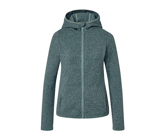 Strickfleece-Jacke, mintfarben meliert